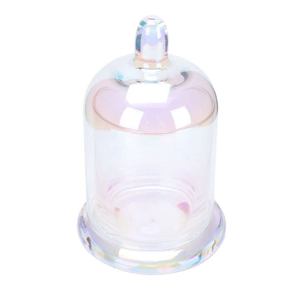 PRETYZOOM 1set Decorative Cloche Glass Dome Candle Holders for Home Wedding Multi-use Candle Wax Cup Smooth and Elegant Design