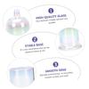 PRETYZOOM 1set Decorative Cloche Glass Dome Candle Holders for Home Wedding Multi-use Candle Wax Cup Smooth and Elegant Design view 2