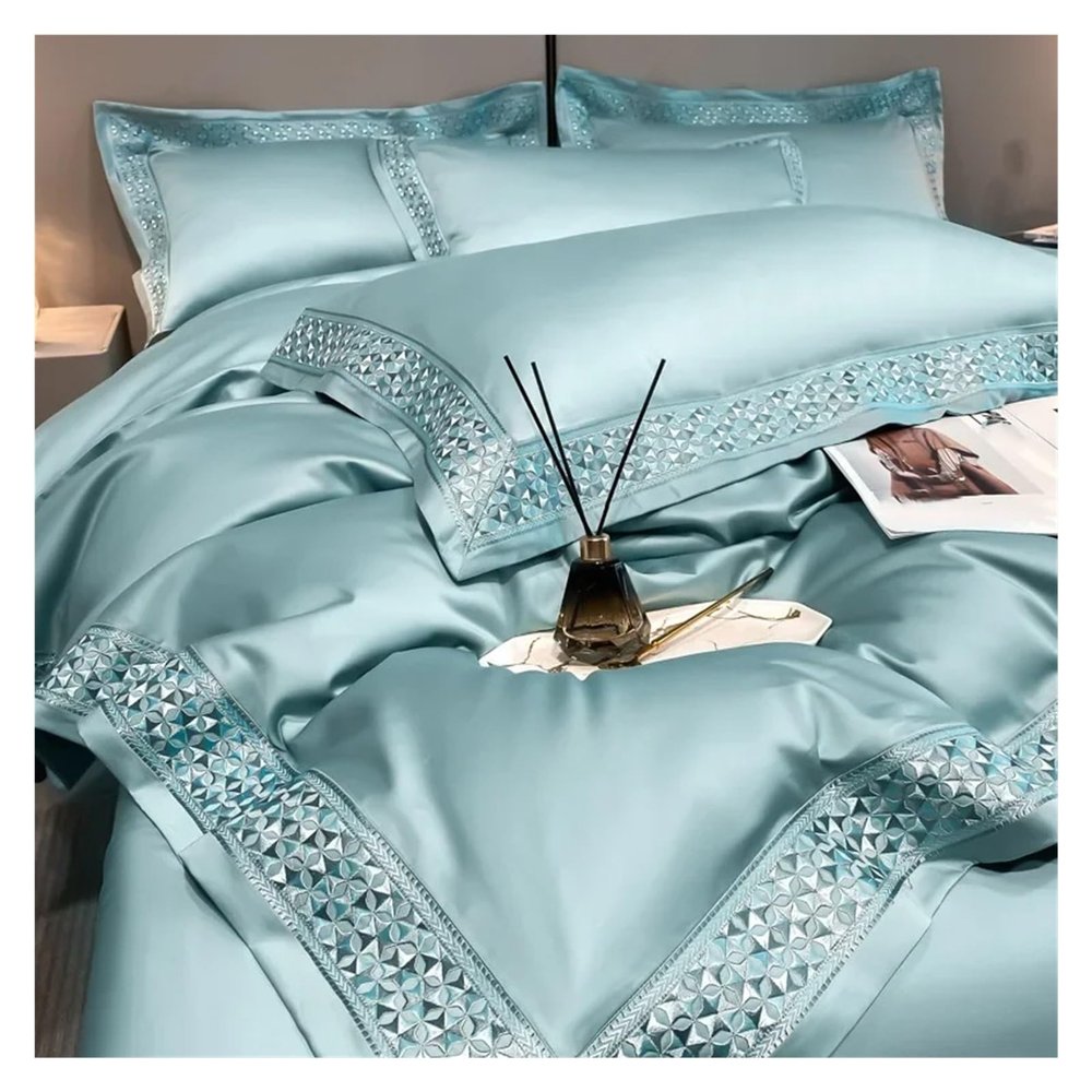 Cotton Four-Piece Set Cotton All Cotton Bed Sheets Quilt Cover Light Luxury and Four Seasons Bedding,Bed