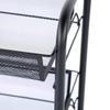 ZXXDSGHUS 3 Tier Mesh Shelf Rolling Kitchen Cart with Wheels Black Metal Storage Rack for Hair Salon Living Room Bathroom Organization view 3
