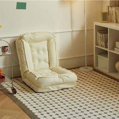NDKJSF Folding Sofa Bed, Simple Lazy Chair, Multifunctional Cushion, Suitable for Bedroom, Balcony, Living Room, Leisure Room(White,23.6in)