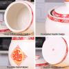 JIXDILO Chinese Ceramic Rice Bucket, Large Grain Dispenser, Food Storage Container with Lid, Sealed Rice Storage Jar for Noodles Rice Snacks(21x27cm(8x11inch), E) view 4