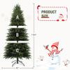 7.5ft Prelit Christmas Tree with Lights, Artificial Spruce with 350 LEDs & 2003 Tips, Hinged Xmas Trees, Easy Assembly & Foldable Metal Stand view 2