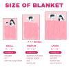 Custom Blanket with Name - Pink Butterfly Style - Personalized Blankets for Adults Teen Girls Customized Blanket Birthday Gifts for Daughter, Mom, Sister, Best Friend, Grandma Flannel Throw Blanket view 2
