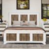 Harper & Bright Designs Queen Platform Bed Frame with Headboard & Footboard, Wood Queen Size Bed Frame with Wood Slats Support, Modern Platform Bed, No Box Spring Needed, White view 1