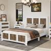 Harper & Bright Designs Queen Platform Bed Frame with Headboard & Footboard, Wood Queen Size Bed Frame with Wood Slats Support, Modern Platform Bed, No Box Spring Needed, White view 3
