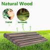 1 PCS Wooden Round Wardrobe Closet Rod, Premium Closet Pole for Hanging Clothes, Wardrobe Cross-bar Clothes Hanging Rods Natural Wood Wardrobe Closet Rod with End Supports for Closet Storage(D3cm/1.18 view 2
