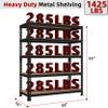 BuxWellBang 5 Tier Garage Storage Shelves - 32" W x 16" D x 63" H Adjustable Heavy Duty Metal Shelving Unit, Garage Shelving Utility Storage Rack for Basement, Pantry, Kitchen, Black, 3 PCS view 3