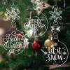 Acrylic Christmas Snowflake DIY Crafts Set - Hanging Decorations for Winter & New Year Parties view 3