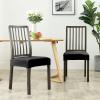ZRCYXDW Stretch 4 Pack Dining Chair Seat Cover, Velvet Seat Covers for Dining Chairs Non Slip Seat Covers for Dining Room Chairs Removable Chair Seat Cover for Party-Black-Set of 4 view 2
