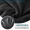 ZRCYXDW Stretch 4 Pack Dining Chair Seat Cover, Velvet Seat Covers for Dining Chairs Non Slip Seat Covers for Dining Room Chairs Removable Chair Seat Cover for Party-Black-Set of 4 view 4