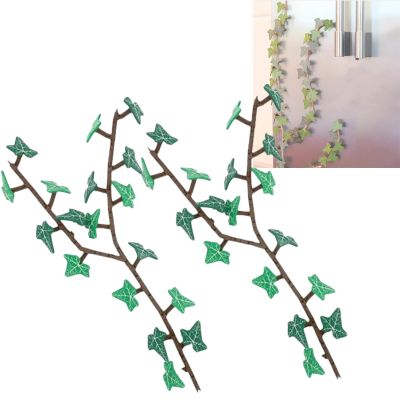 English Ivy Fridge Magnet with Articulating Stems,Home Kitchen Refrigerator Decor Ivy Vine Leaf Magnetic 3D Printed Funny Fridge Magnets for Locker Fridge (2Set, Green)