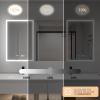 ExBrite LED Lighted Bathroom Medicine Cabinet 64 x 30 Inch, led Medicine Cabinet with Extra Closed Storage Cabinet,Defog,Temper/Clock,Dimming,Color Temper Change, Night Light,2 Outlets,Storage Shelves view 2