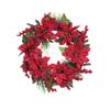 Christmas Wreath Christmas Wreaths for Front Door, Christmas Door Wreath with Christmas Flowers and Red Berried Pinecones Christmas Ornaments for Table Window (Normal,20 inch) view 1