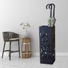 QWBDNMQP Umbrella Rack,Lobby Umbrella Wrought Iron Storage Rack/Household Umbrella Placed Storage Bucket/Home Landing Umbrella Stand,Black view 4