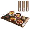 3-Pack Silicone Food Warming Mat & Food Warmers for Parties Buffet - Rapid Heating 6-Level Temp Control, Rollable Portable Easy Clean - Value Set for Gatherings & Home Daily UseBrown view 1