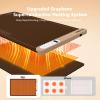 3-Pack Silicone Food Warming Mat & Food Warmers for Parties Buffet - Rapid Heating 6-Level Temp Control, Rollable Portable Easy Clean - Value Set for Gatherings & Home Daily UseBrown view 3