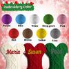 MATONGO Personalized Christmas Stocking for Dog Cat, Custom Bone Shape Knit Christmas Stocking Large 16.5 Inch with Name Embroidered, Customized Xmas Hanging Decor, Gifts for Family Kids Pet-4 PCS view 3