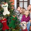 MATONGO Personalized Christmas Stocking for Dog Cat, Custom Bone Shape Knit Christmas Stocking Large 16.5 Inch with Name Embroidered, Customized Xmas Hanging Decor, Gifts for Family Kids Pet-4 PCS view 4