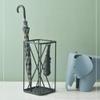 QWBDNMQP Umbrella Stand, Umbrella Stands,Umbrella Stand Creative Geometric,Compact Household Por Umbrella Drain Stand/Black view 2