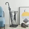 QWBDNMQP Umbrella Stand, Umbrella Stands,Umbrella Stand Creative Geometric,Compact Household Por Umbrella Drain Stand/Black view 3