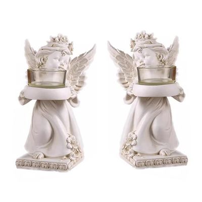 YGUOSANG Resin Candle HolderAngel Candle Candle Holder Decorative Ornament,Candelabra Decoration for Wedding Dinning Party Fits