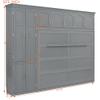 Aiuyesuo Modern Queen Size Murphy Bed Wall Bed with Cabinets and Shelves,Hidden Murphy Bed Foldable Platform Bed Frame, Solid Wood Horizontal Murphy Bed for Guest Room Apartment Studio (Gray-93J) view 4