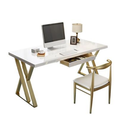 JOYNOW Deask Home Office Desk Study Workstation Modern Computer Desk Writing Study Table Desktop Computer Desk with Drawer Ergo Desk(1.4 Meters)