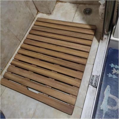 HOFSSI Bath Mat, Waterproof Shower Mat with Anti-Slip Rubber Pads, Rectangular Bathtub Floor Mat for Home Bathroom, Outdoor Shower, Sauna and Spa(26x36in(66x91.4cm))