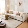 AMICLIBER Oversized Modular Sectional Sofa,111.4 inch Width L Shaped Extra Large Sectional Fabric Sleeper Sofa Set for Living Room, 4 Seat Convertible Sofa Couch with Storage Ottoman,Deep Seat,White view 1