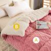ZBYXPP Insulation Hibiscus Winter Quilt, Thickened Super Soft Cashmere and Double Fabrics Warm Extra Thicke Blanket for Sofa Recliner Bed(D,200 * 230cm-2.5kg) view 3