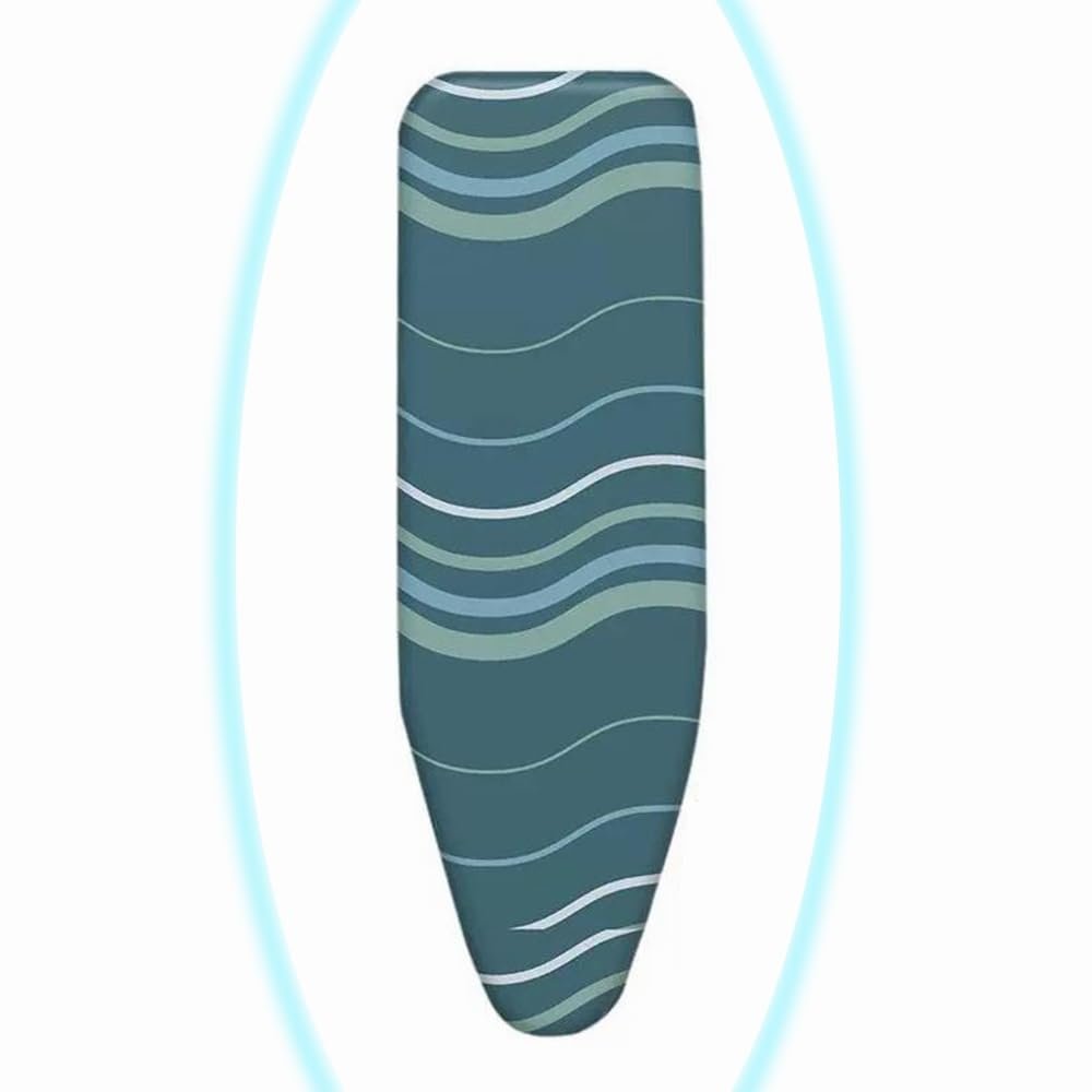 YAQXYH Thickened Replacement Ironing Board Cover and Pad 36x12inch 39x13inch 43x13inch 48x15inch Heat Resistance Covers Ironing Board Pad Scorch and Stain Resistant(Wave,43x13inch(110x34cm))