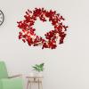 harayaa Christmas Red Berries Wreath Xmas Wreath Craft Party Decoration Ornament Door Garland for Indoor Outdoor Farmhouse Office, with Light view 4