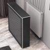 Snaweo PVC Radiator Cover, Black Radiator Cover Heating Cabinet Shelf, Heating Radiator Cabinet Living Room Furniture Decor, Heating Radiator Cabinet with Ample Shelf Space, for Living(L100xH70xW20cm) view 1