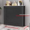 Snaweo PVC Radiator Cover, Black Radiator Cover Heating Cabinet Shelf, Heating Radiator Cabinet Living Room Furniture Decor, Heating Radiator Cabinet with Ample Shelf Space, for Living(L100xH70xW20cm) view 2