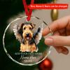 Airedale Terrier Dog Memorial Glass Christmas Ornament, Airedale Terrier Personalized Dog Angel Wings Ornaments, Loss of Pet Sympathy Gifts, Custom Name Christmas Tree Decor, Gifts for Pet Lovers view 2