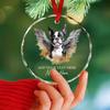 Boston Terrier Dog Memorial Ornament Gifts for Christmas Tree, Custom Text Pet Name & Year, Personalized Boston Terrier Dog Angel Xmas Ornament Glass, Sympathy Gifts view 4
