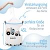 SIPO XL Cotton Basket - Foldable Waterproof Storage Box with Drawstring & Handles - Truck Design for Boys Room, Children's Room, Playroom view 3