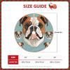 30" Christmas Tree Skirt Linen Soft Christmas Tree Mat English Bulldog Faces Tree Skirt Farmhouse Christmas Decor Xmas Tree Skirt Christmas Tree Decoration Mat for New Year view 4