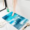 Bathroom Mat Rug, 19.6" x 31.4" Quick Dry & Absorbent Bathroom Rugs, Non Slip Rubber Bath mats, Thin Bathroom Floor Mat, Aesthetic Rugs for Shower Sink, Bathtub and Bathroom Entry (Ocean Blue) view 4