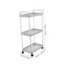 VILLFUL Slim Storage Cart 3 Tier Rolling Cart Organizer for Teachers Office Organization and Storage view 2