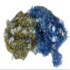 Set of 2, 96 Inch Tinsel with Snowflakes, Blue Gold Silver Theme, Christmas or Hanukkah Garlands view 1