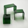 New 2 Inch Deep 3 Piece Acrylic Riser Display Stand Color Variation Set 3 (Dark Green) view 4