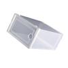 Unomor 2pcs Type Shoes Storage Boxes Plastic Stackable Space Saving Simple Design Finishing Boxes view 1