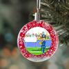 PrintedPerfection.com Personalized Friendly Folks Band, Saxophone - Female Christmas Snow Globe Ornament view 1