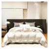 White Gold SilverJacquard King Size Bedding Set Cotton Duvet Cover Set Bed Sheet Set Pillowcases,Bed view 1