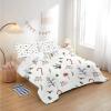 dyausi Christmas Comforter Set King, Candy Cane Berries Holly Comforter King Size Comforter Set, Christmas Bedding Set Xmas Holiday Decor, Reversible Duvet with Pillow Shams, White view 2