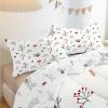 dyausi Christmas Comforter Set King, Candy Cane Berries Holly Comforter King Size Comforter Set, Christmas Bedding Set Xmas Holiday Decor, Reversible Duvet with Pillow Shams, White view 4