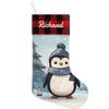 Hsnar Personalized Christmas Stocking 18" Large Custom Christmas Stockings with Names Customized Family Stocking for Fireplace Christmas Holiday Party Decor Cute Winter Penguin view 1