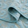BYTIDE Quilt Bedspread Queen 4 Piece Bedding Set 90" x 90" Elegant Antique Classy Damask Embroidery with Scallop Edges, Ultra Soft Lightweight Coverlet, Forget Me Not view 4